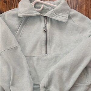 lululemon Light Blue half zip scuba